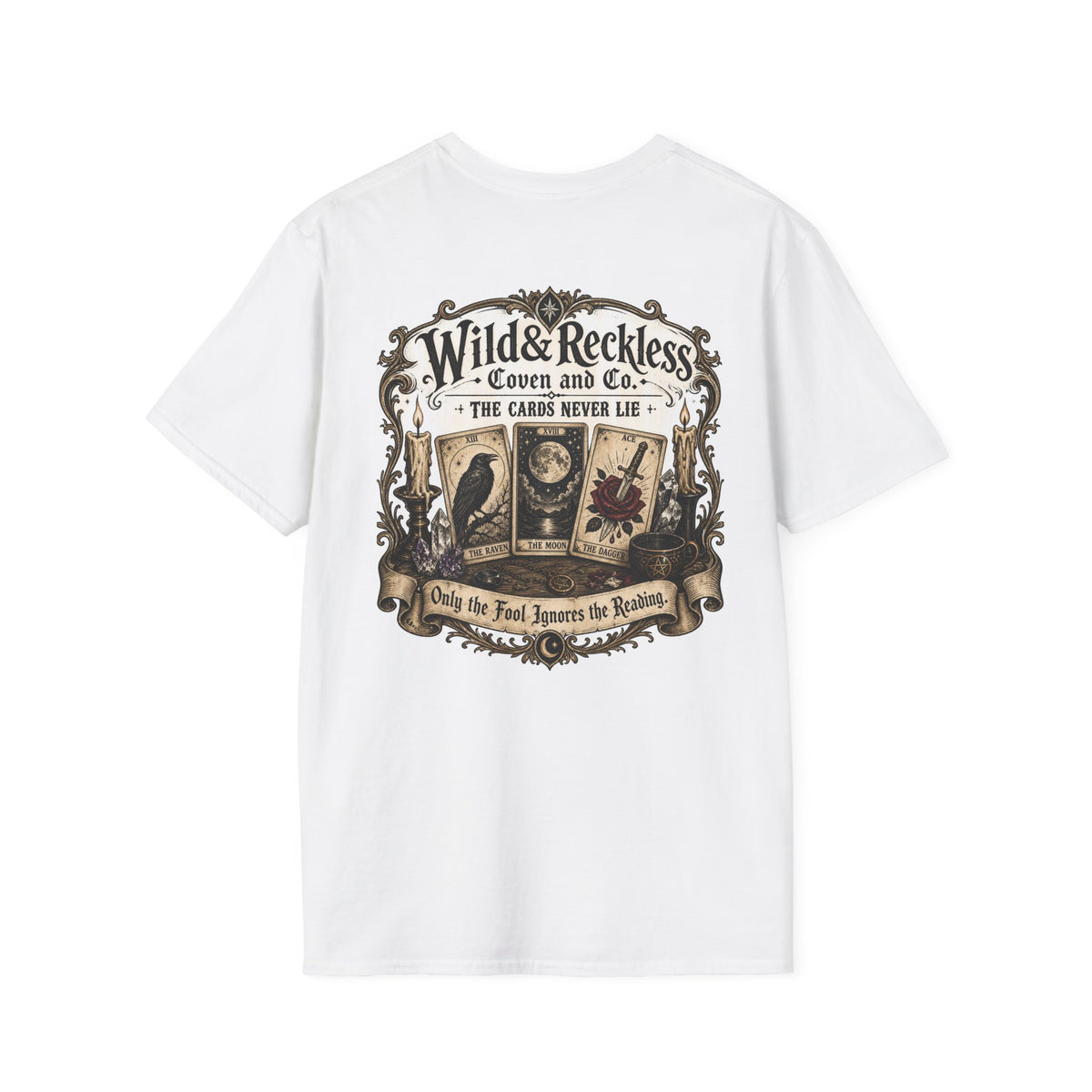 The Cards Never Lie Wild & Reckless Coven Raven Badge T-Shirt